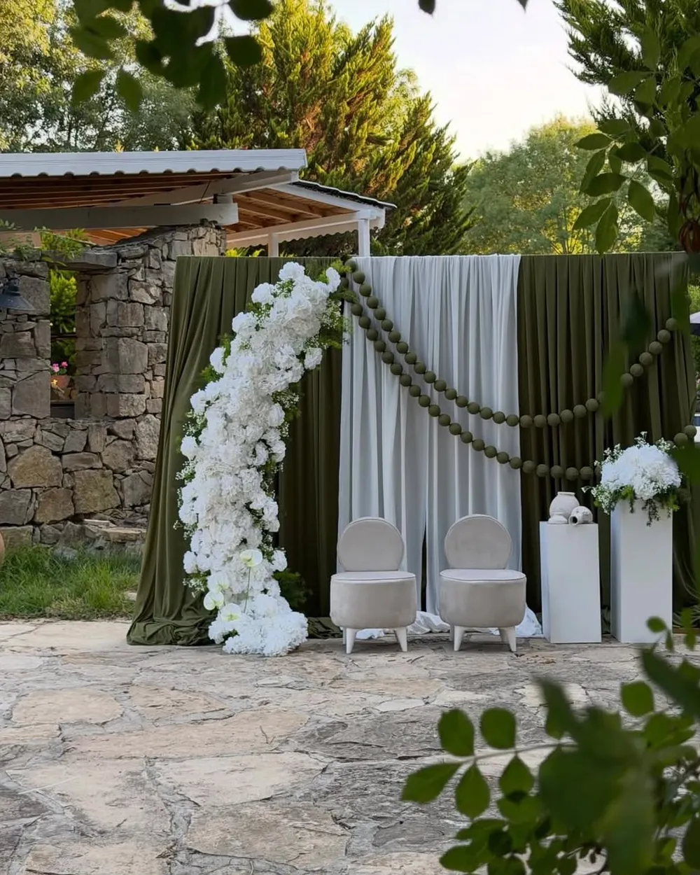 Zeytin Yeşili Nişan Dekoru — Organizasyon